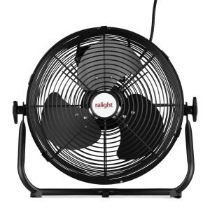 Vloerventilator zwart 12 inch voorzijde