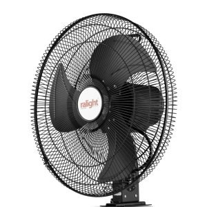 Muurventilator zwart 20-inch 1/4 gedraaid