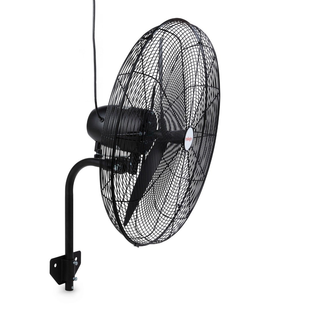 Zwarte wandventilator 65cm 187W