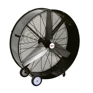 Zwarte trommelventilator 90cm 650W