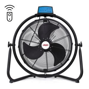 Luxe 45cm zwarte vloerventilator met afstandsbediening