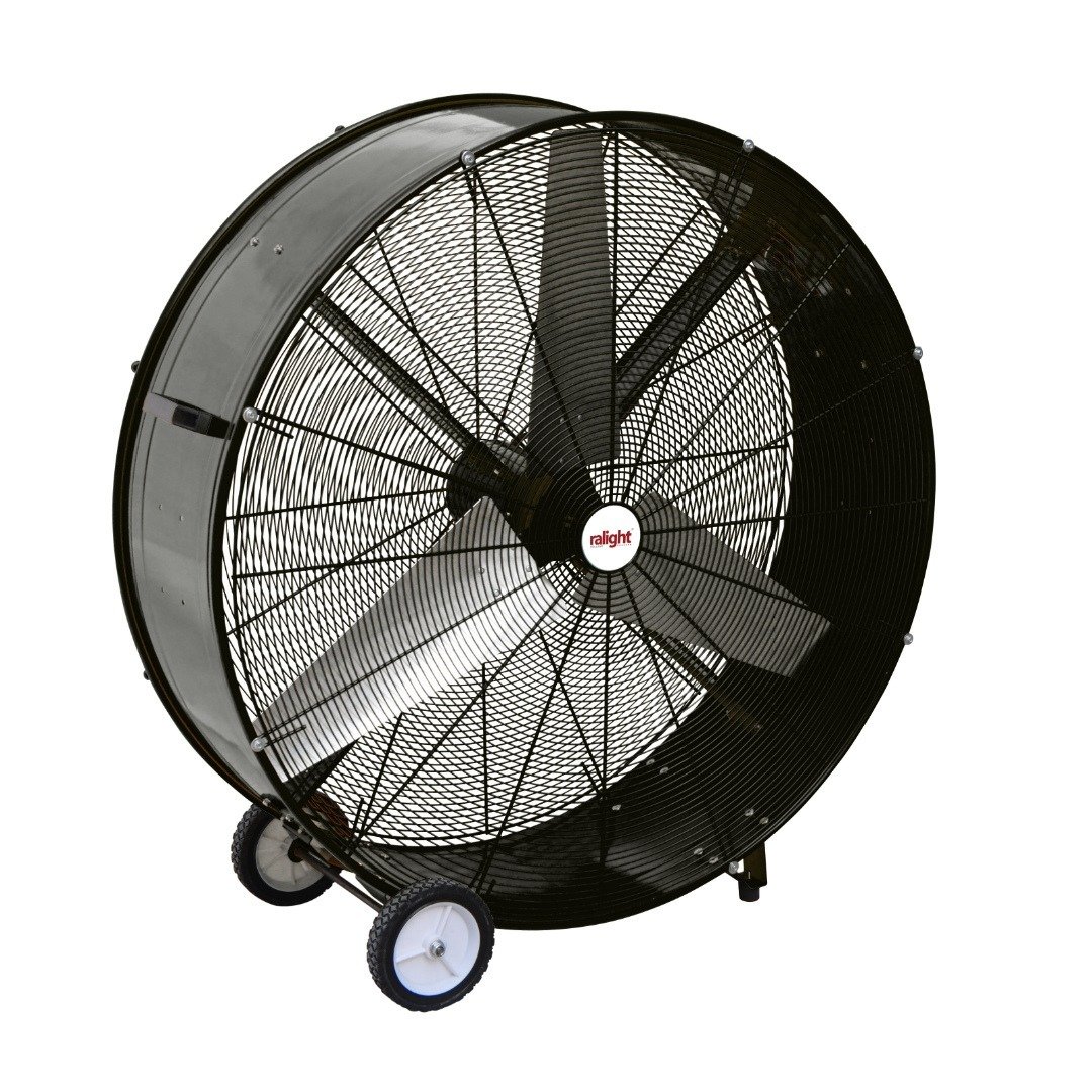 Zwarte trommelventilator 105cm 750W