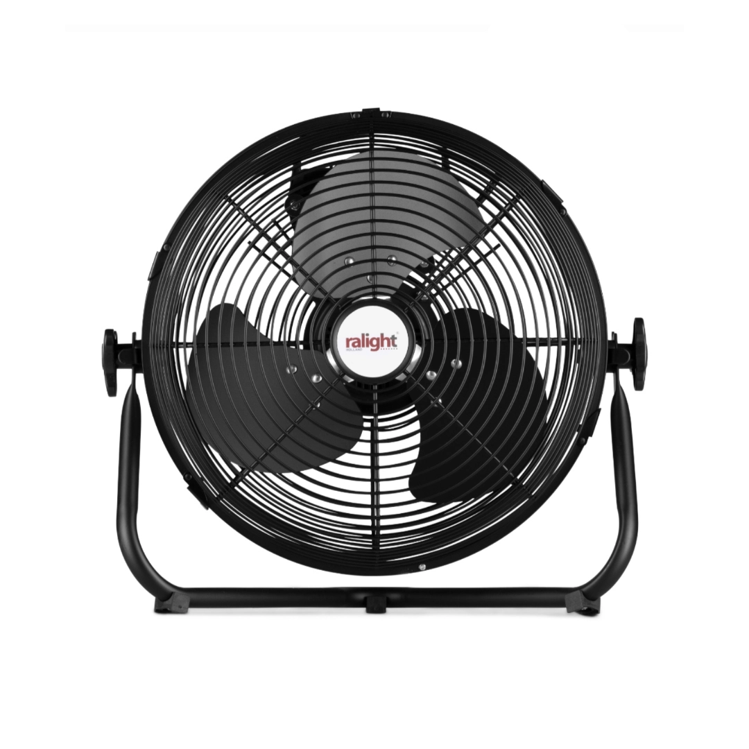 Ralight draagbare accu vloerventilator zwart voor flexibele en draadloze luchtcirculatie