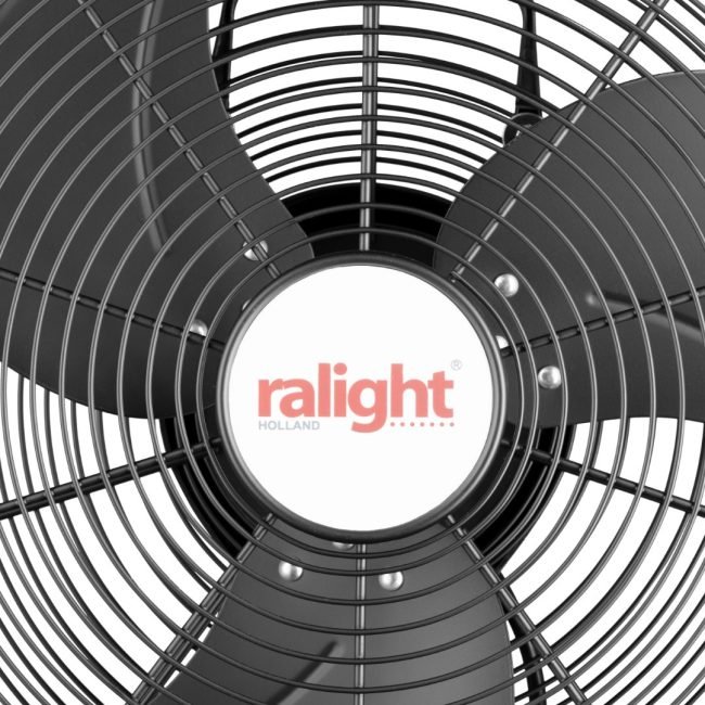 Vloerventilator zwart 12 inch rooster